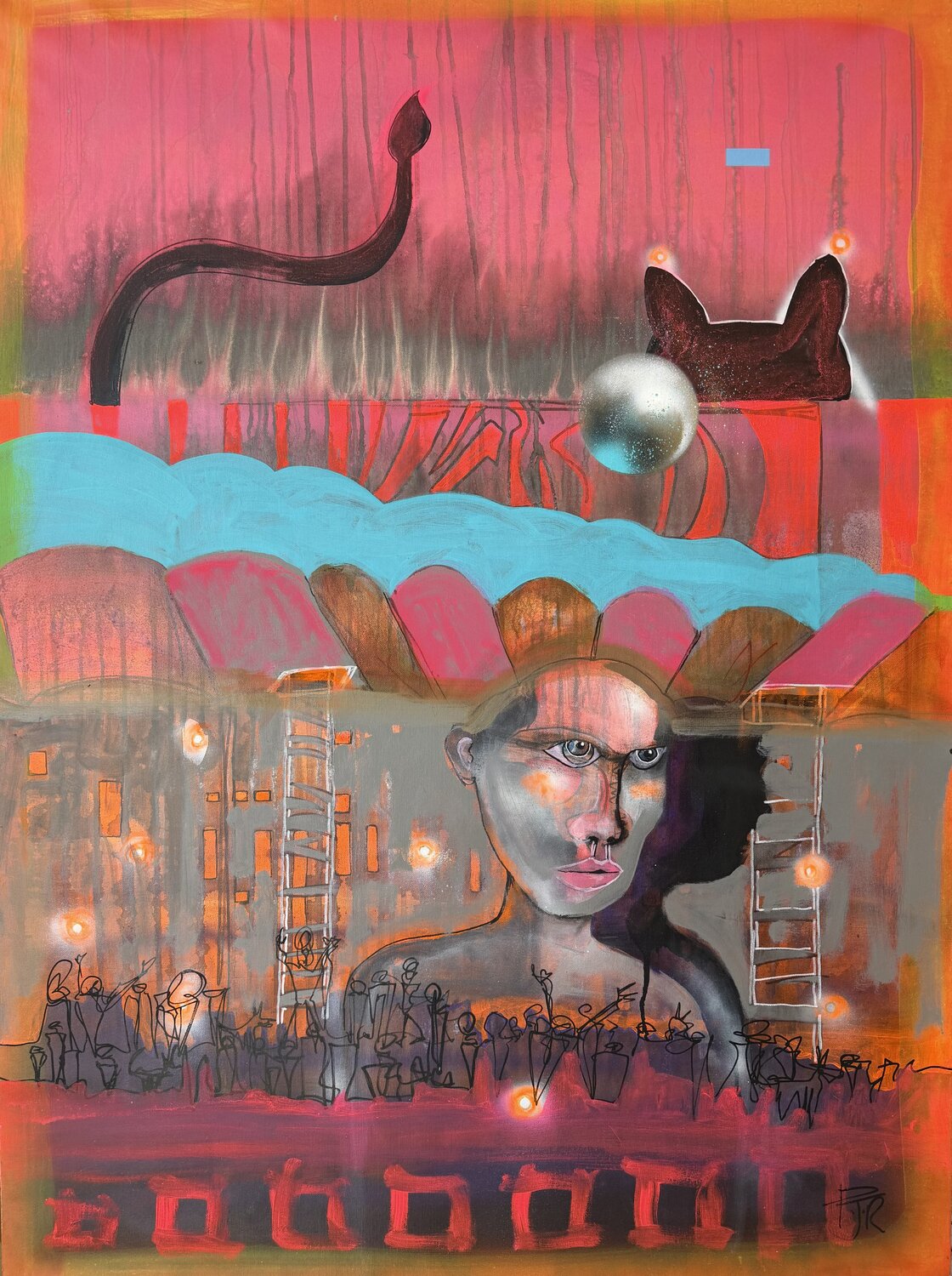 Jacobs Ladder (my head under water) PJ Riley Pintura original en venta