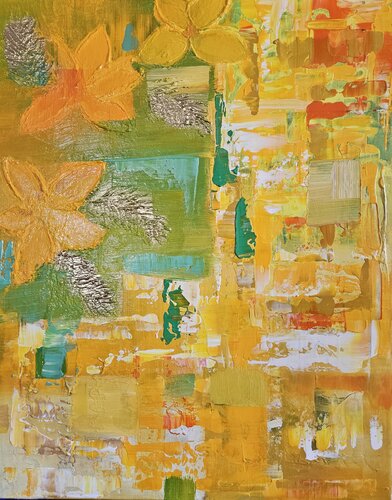 Sunflowers at sunset by Lisa Smith, Painting for Sale on Singulart