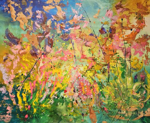 Birds and bee's van Lisa Smith, Schilderij te koop op Singulart