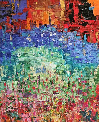 Full bloom at dusk van Lisa Smith, Schilderij te koop op Singulart