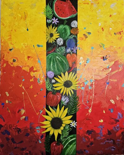 Hokkaido summer garden de Lisa Smith, Pintura a la venta en Singulart