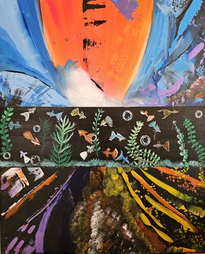 Aquatic oasis di Lisa Smith, Pittura in vendita su Singulart