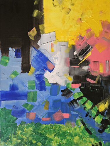 Stepping stones van Lisa Smith, Schilderij te koop op Singulart