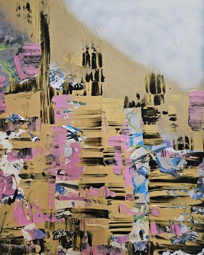 Golden memories van Lisa Smith, Schilderij te koop op Singulart