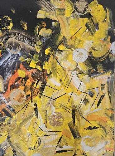 Yellow evolution par Lisa Smith, Peinture en vente sur Singulart