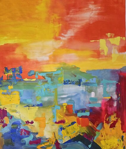 Meet me at the Beach. de Lisa Smith, Pintura a la venta en Singulart