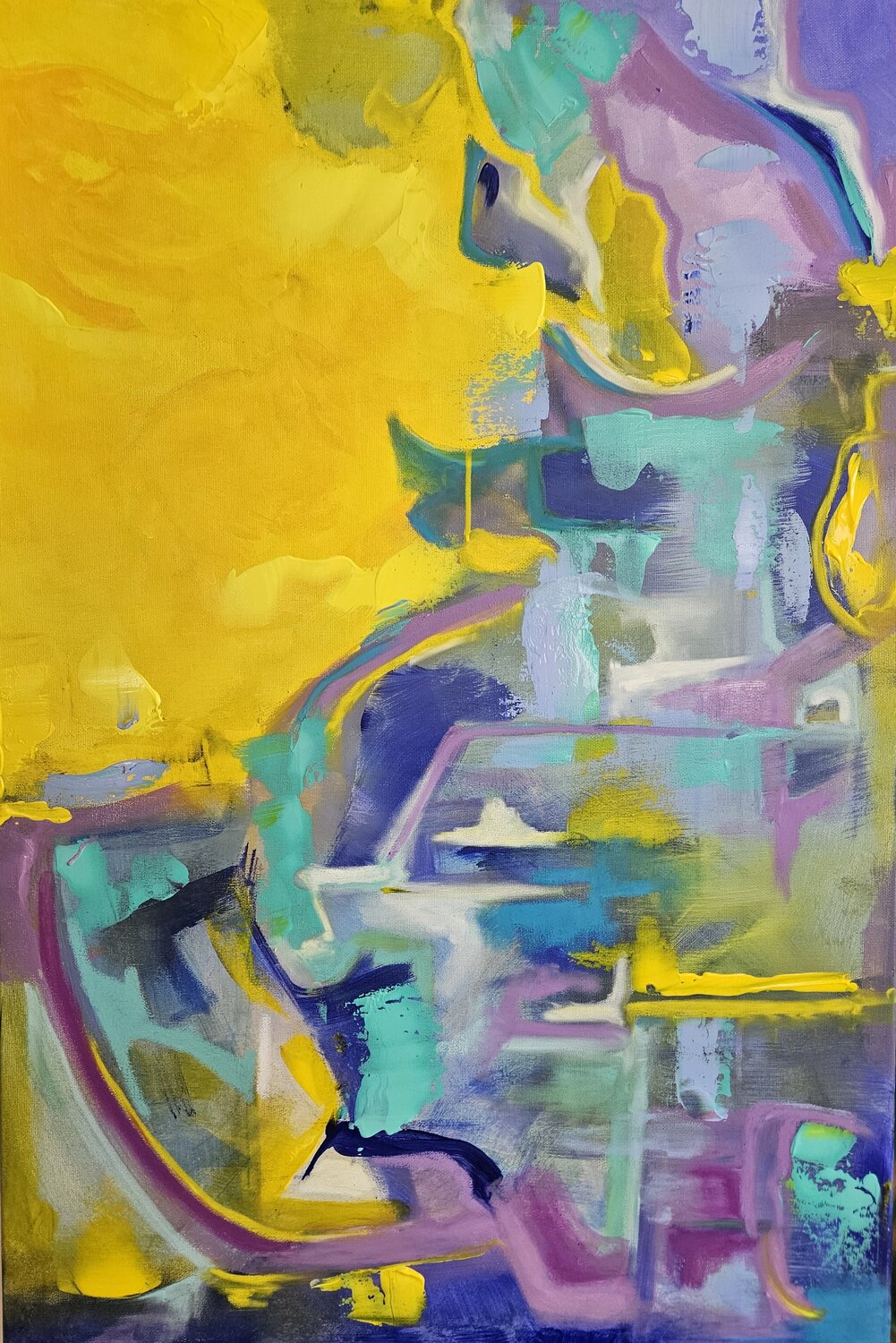 Lavender sunrise Lisa Smith Original painting for sale