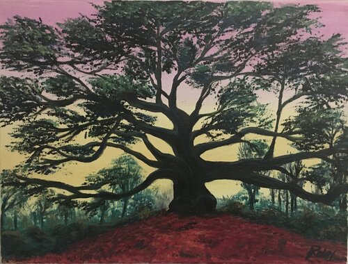 La quercia delle streghe di Roberto Porcella, Pittura in vendita su Singulart