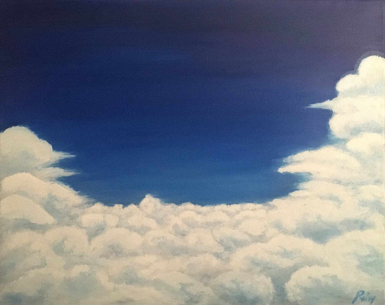 Il cielo sopra le nuvole Roberto Porcella Originalgemälde zu verkaufen