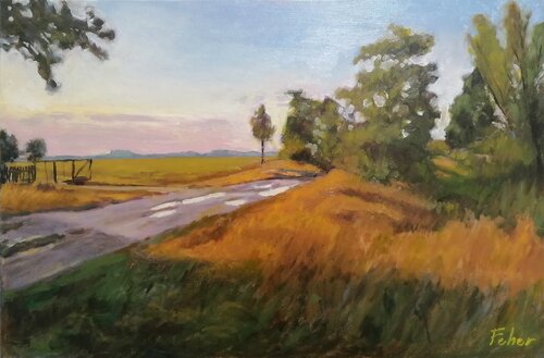 Country Road di Balazs Feher, Pittura in vendita su Singulart