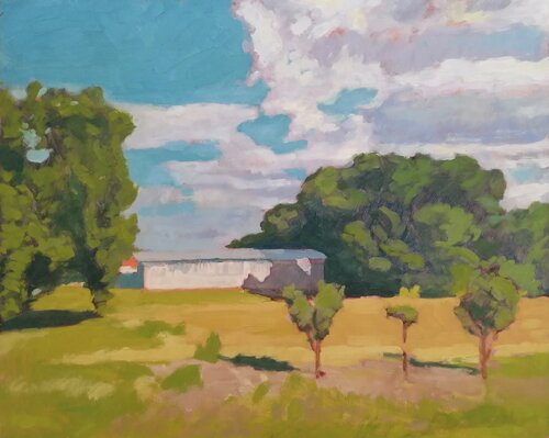 Countryside Barn di Balazs Feher, Pittura in vendita su Singulart