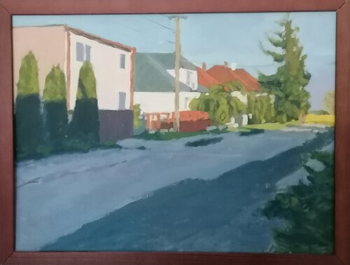 country village di Balazs Feher, Pittura in vendita su Singulart