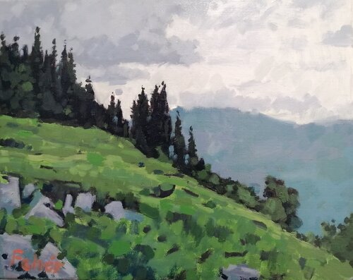 Irish Hill di Balazs Feher, Pittura in vendita su Singulart