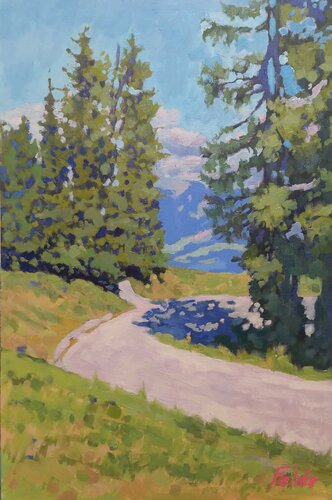 Descending Road di Balazs Feher, Pittura in vendita su Singulart
