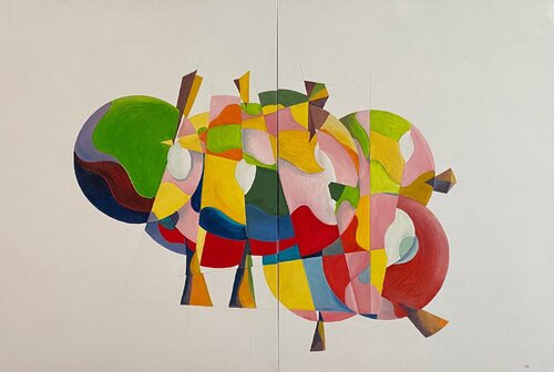 Apple Harvest DIPTYCH van Vasily Kulchenko, Schilderij te koop op Singulart