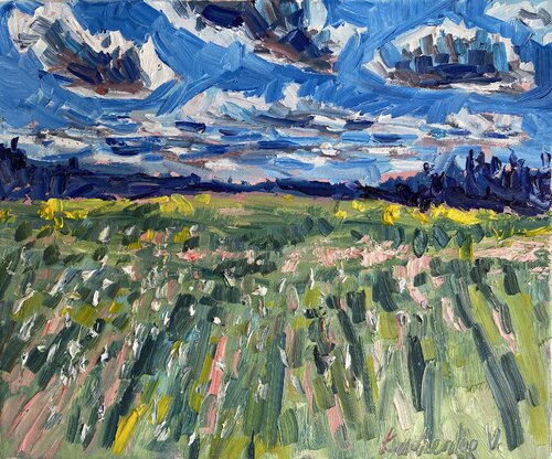 Clouds over prairies von Vasily Kulchenko, Malerei kaufen auf Singulart