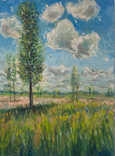 Summer Clouds van Vasily Kulchenko, Schilderij te koop op Singulart