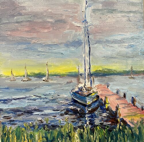 By the ocean van Vasily Kulchenko, Schilderij te koop op Singulart