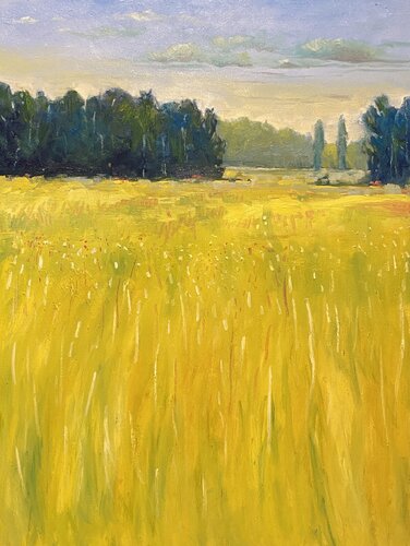 Yellow Field van Vasily Kulchenko, Schilderij te koop op Singulart