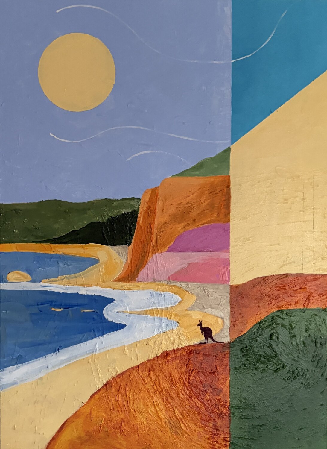 Coastal geometry Vasily Kulchenko Original painting for sale