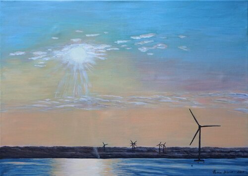 Sonnenaufgang van Alena Drisner, Schilderij te koop op Singulart