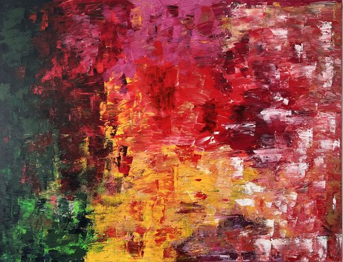 Gemischtes Rot  wird abstrakt di Ben Plaumann, Pittura in vendita su Singulart