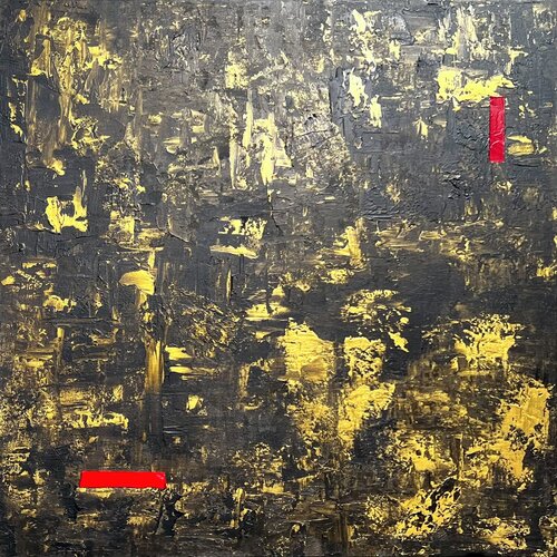 Yang no. 3 in schwarzem Gold / Im SINGULART eigenen Spotlight kuratiert by Ben Plaumann, 油畫 for Sale on Singulart