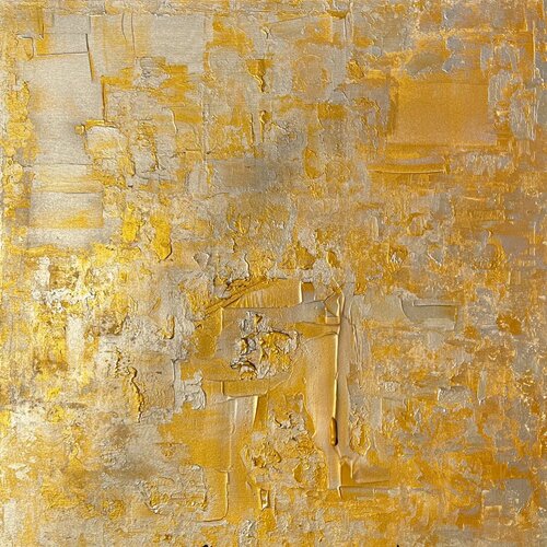 Yin no. 4 in gold und silber antik-anmutend / Auf SINGULART kuratiert di Ben Plaumann, Pittura in vendita su Singulart