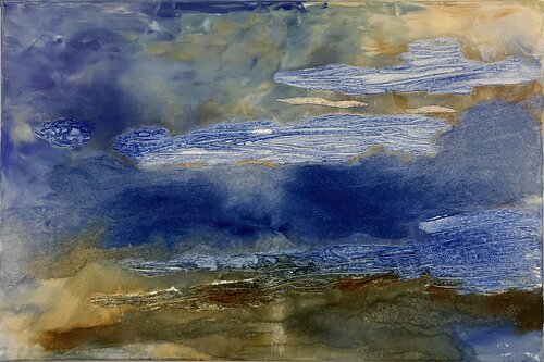 Struktur und Farbe - Landschaft von Annette Gesine Rathjen, Malerei kaufen auf Singulart