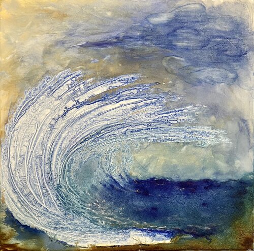 Struktur und Farbe - Landschaft von Annette Gesine Rathjen, Malerei kaufen auf Singulart