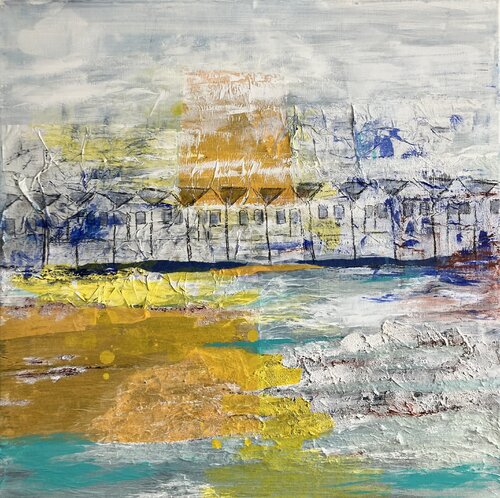 Hummerbuden (Helgoland) di Annette Gesine Rathjen, Pittura in vendita su Singulart
