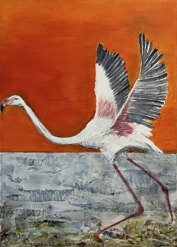 Flamingo de Annette Gesine Rathjen, Pintura a la venta en Singulart