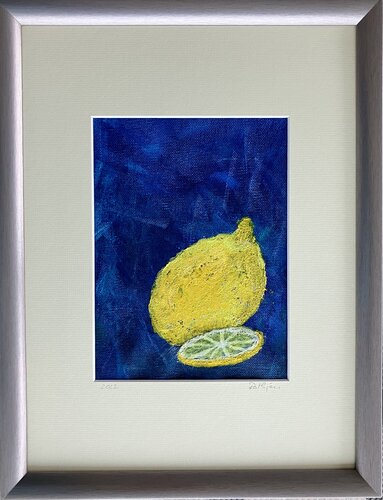 Zitrone - komplementär de Annette Gesine Rathjen, Pintura a la venta en Singulart