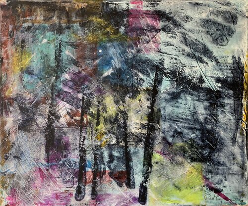 Farbspiel in Moll II by Annette Gesine Rathjen, Painting for Sale on Singulart