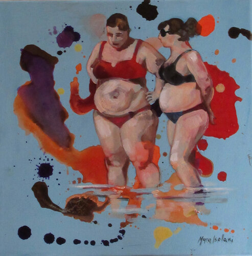 le bagnanti by Mara Isolani, Painting for Sale on Singulart