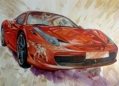 Emozione rossa par Mara Isolani, Peinture en vente sur Singulart