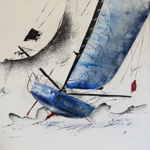 Imoca en approche von Alain Abramatic, Malerei kaufen auf Singulart