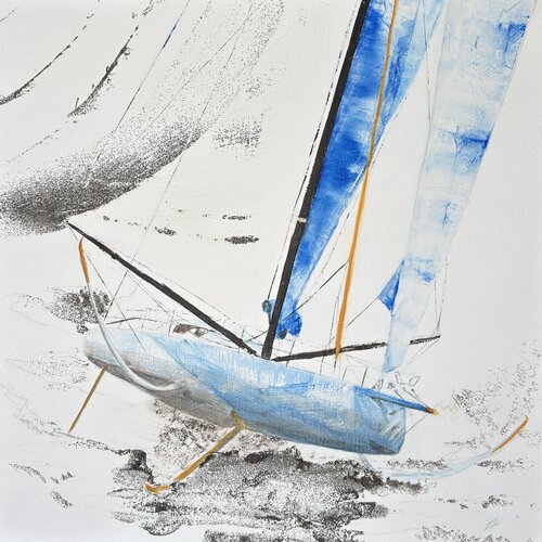 Envol d'un Imoca von Alain Abramatic, Malerei kaufen auf Singulart