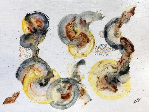 Eruption solaire par Alain Abramatic, Œuvre sur papier en vente sur Singulart