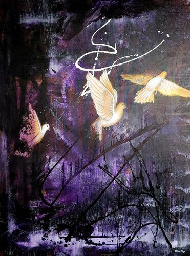Under Your Wings van Willem Vos, Schilderij te koop op Singulart