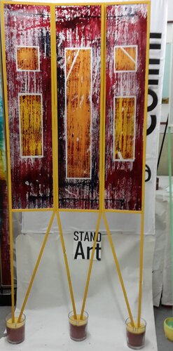 Triptychon mit dem Titel: "Aufgemerkt I, II, und III " van eto Colini, Schilderij te koop op Singulart