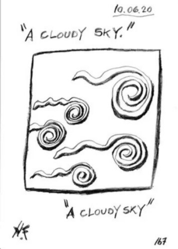A cloudy sky by Harry FENNEY, 소묘 for Sale on Singulart