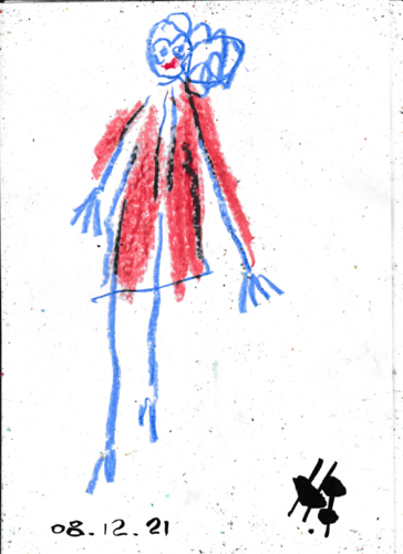 femme marcher par Harry FENNEY, Œuvre sur papier en vente sur Singulart