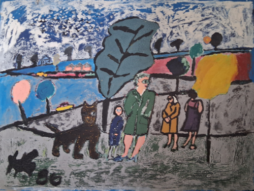 Bus stop di Harry FENNEY, Pittura in vendita su Singulart