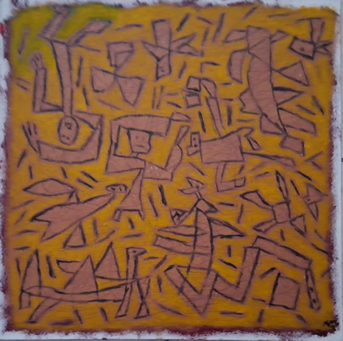 Habitat de chameau van Harry FENNEY, Schilderij te koop op Singulart