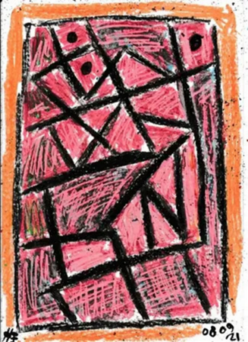 Red horse van Harry FENNEY, Werk op papier te koop op Singulart