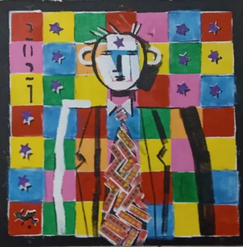 Retro necktie 2 by Harry FENNEY, 회화 for Sale on Singulart