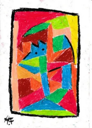 My cat by Harry FENNEY, Work on Paper for Sale on Singulart