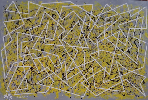 grey black yellow von Harry FENNEY, Malerei kaufen auf Singulart