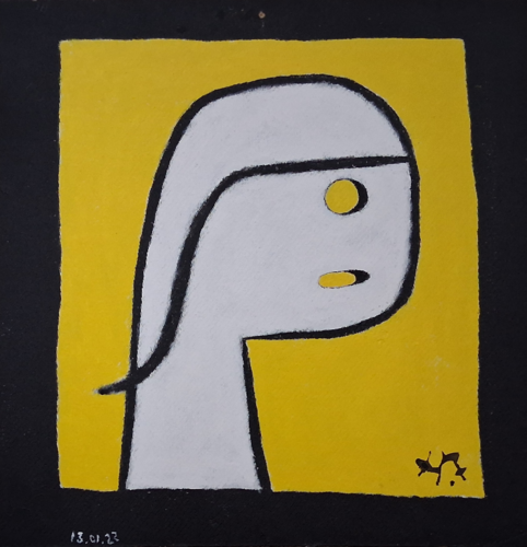 droid 3 (girl with fringe) von Harry FENNEY, Malerei kaufen auf Singulart